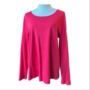 White Stag Red Long Sleeve Blouse (833-4)